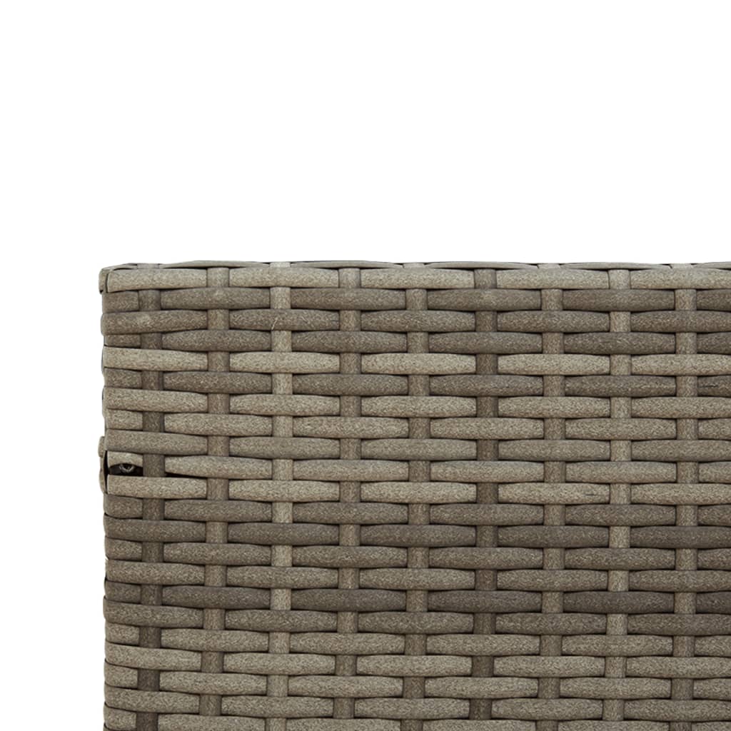 Divano da giardino con Tavolino e cuscini a forma di L in Polyrattan Grigio | homemem39