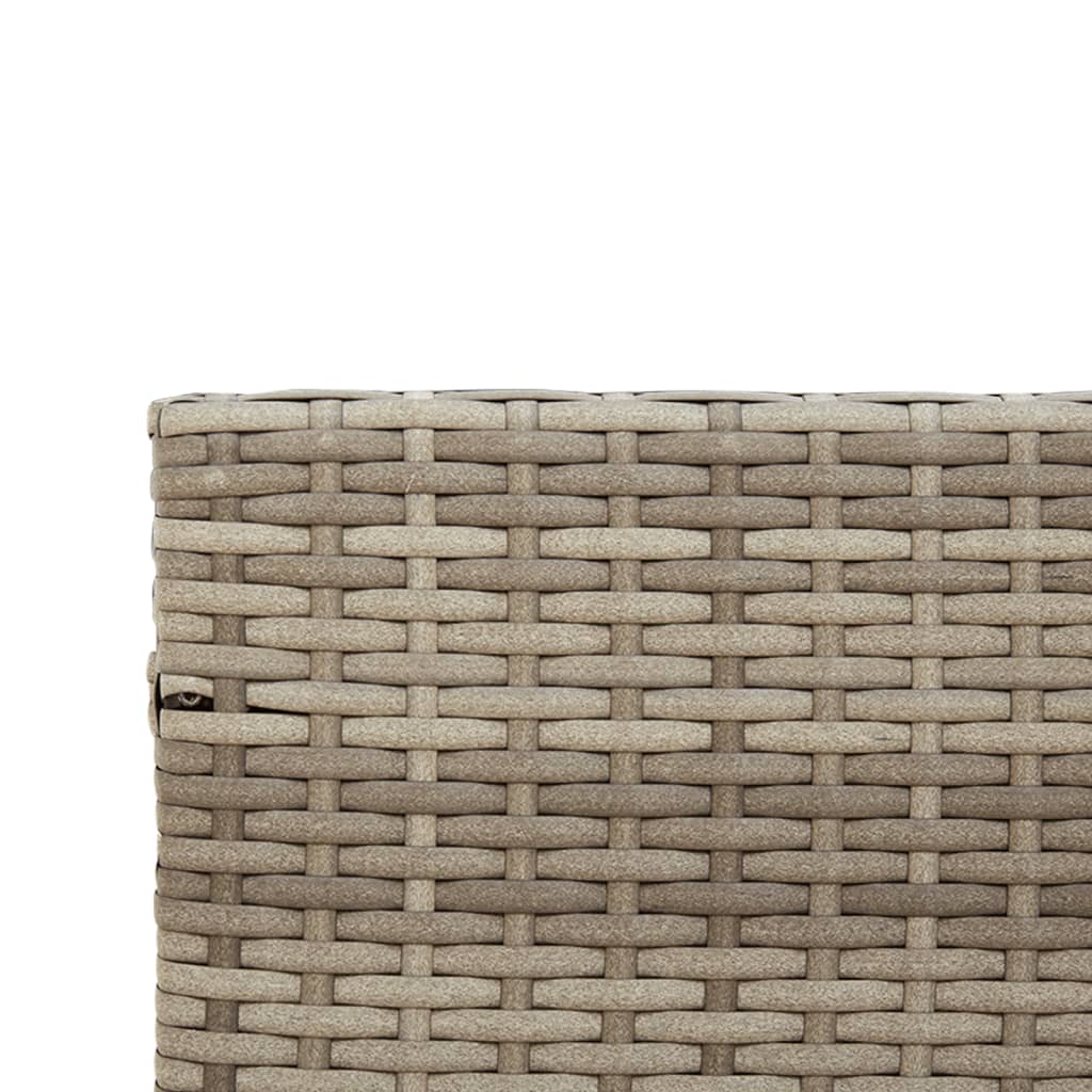 Divano da Giardino con Tavolo e Cuscini a L Grigio Polyrattan - homemem39
