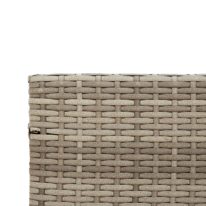 Divano da Giardino con Tavolo e Cuscini a L Grigio Polyrattan - homemem39