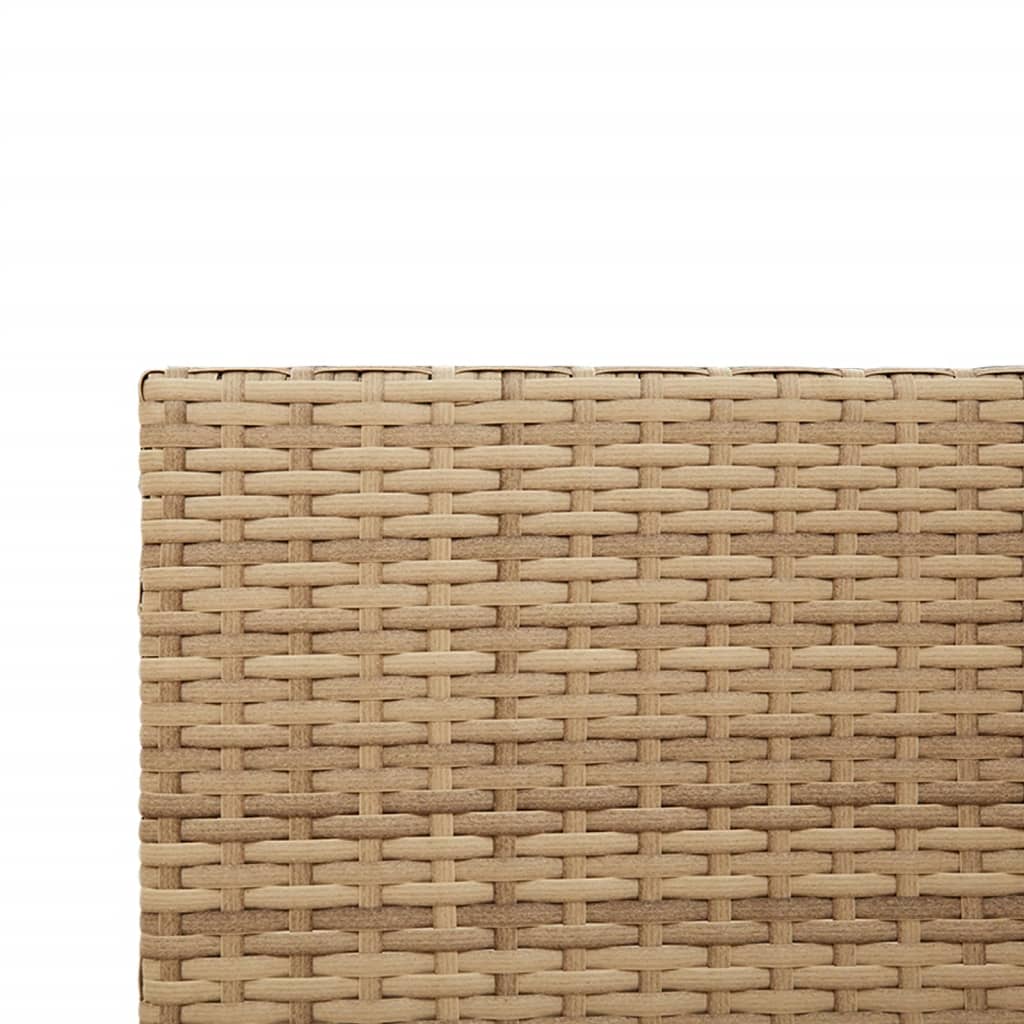 Divano da Giardino con Tavolo e Cuscini a L Beige in Polyrattan - homemem39