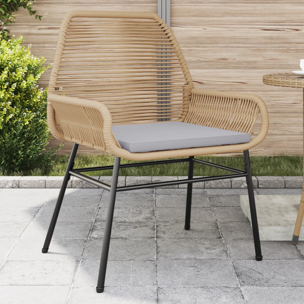 Sedie da Giardino 2pz con Cuscini Marrone in Polyrattan - homemem39