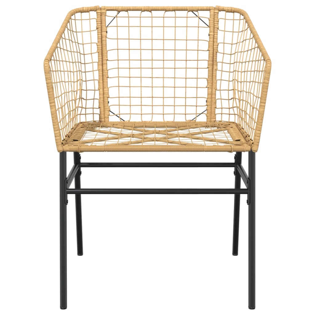 Sedie da Giardino 2 pz Marroni in Polyrattan - homemem39