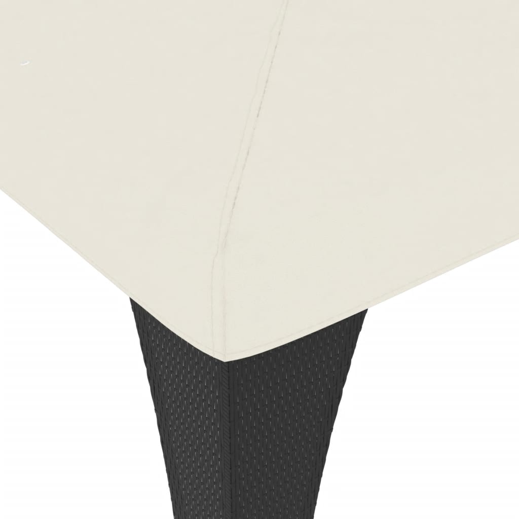 Gazebo con Tetto Doppio Crema 2,98x2,98 m in Acciaio | homemem39