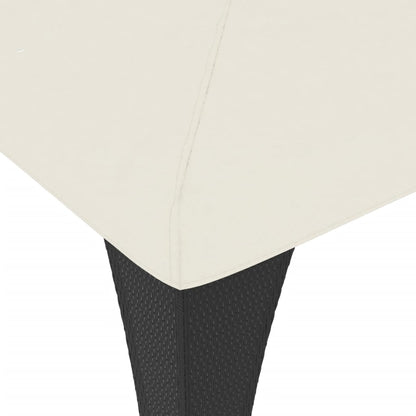 Gazebo con Tetto Doppio Crema 2,98x2,98 m in Acciaio | homemem39