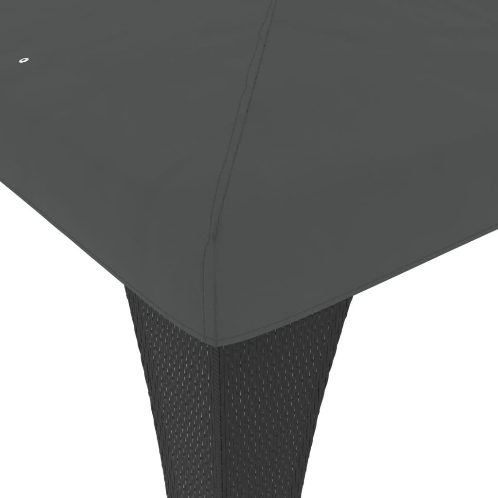 Gazebo con Tetto Doppio Antracite 2,98x2,98 m in Acciaio | homemem39