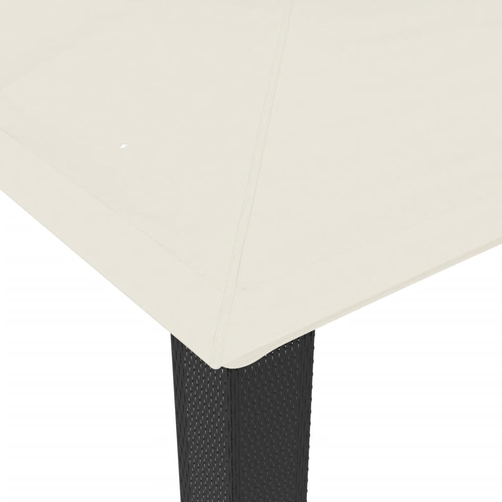 Gazebo con Tetto Doppio Crema 3,94x2,96 m in Acciaio | homemem39