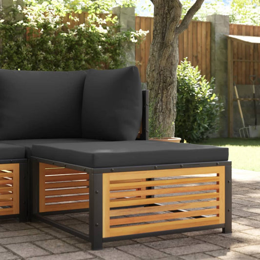 Sgabello da Giardino con Cuscini 68x68x30 cm Massello Acacia | homemem39