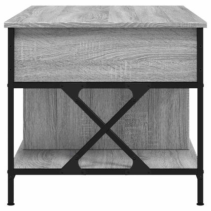 Tavolino Salotto Grigio Sonoma 100x55x50 cm Multistrato Metallo | homemem39
