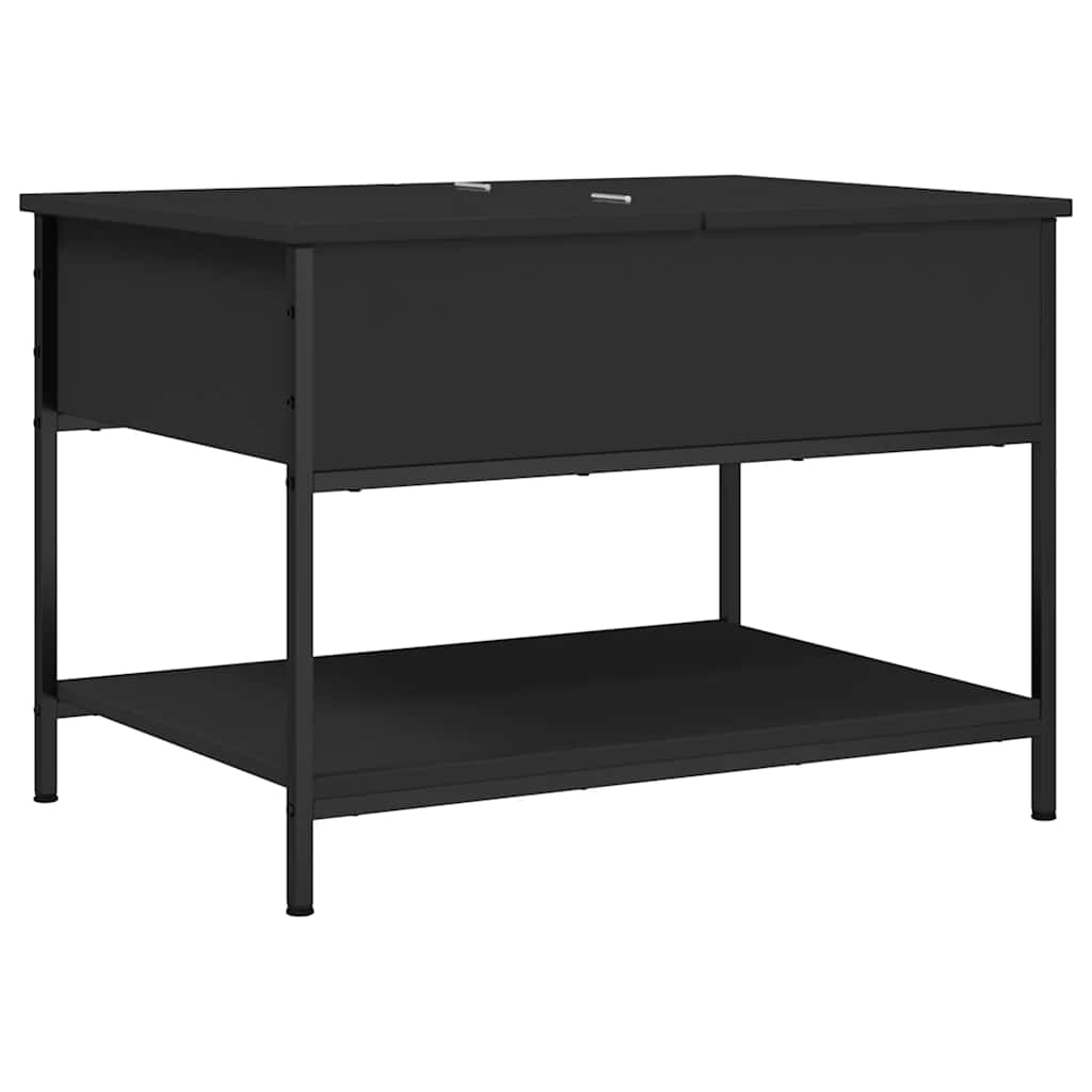 Tavolino da Salotto Nero 70x50x50cm Legno Multistrato Metallo | homemem39