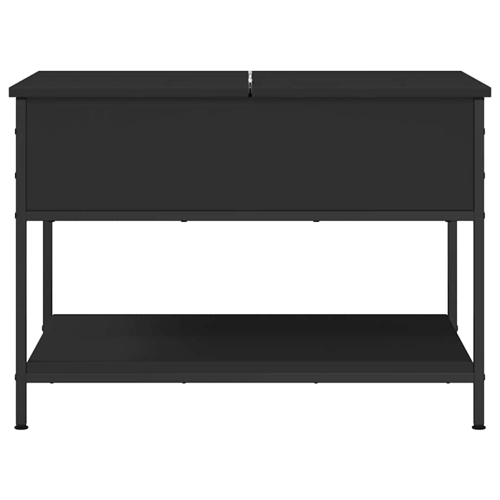 Tavolino da Salotto Nero 70x50x50cm Legno Multistrato Metallo | homemem39
