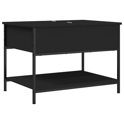 Tavolino da Salotto Nero 70x50x50cm Legno Multistrato Metallo | homemem39