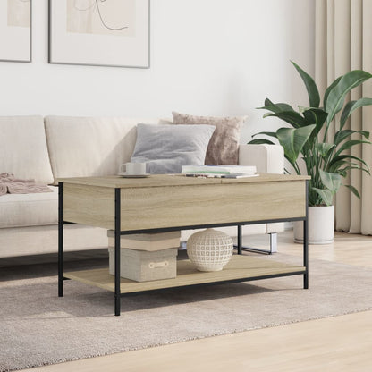 Tavolino Salotto Rovere Sonoma 100x50x50 cm Multistrato Metallo | homemem39