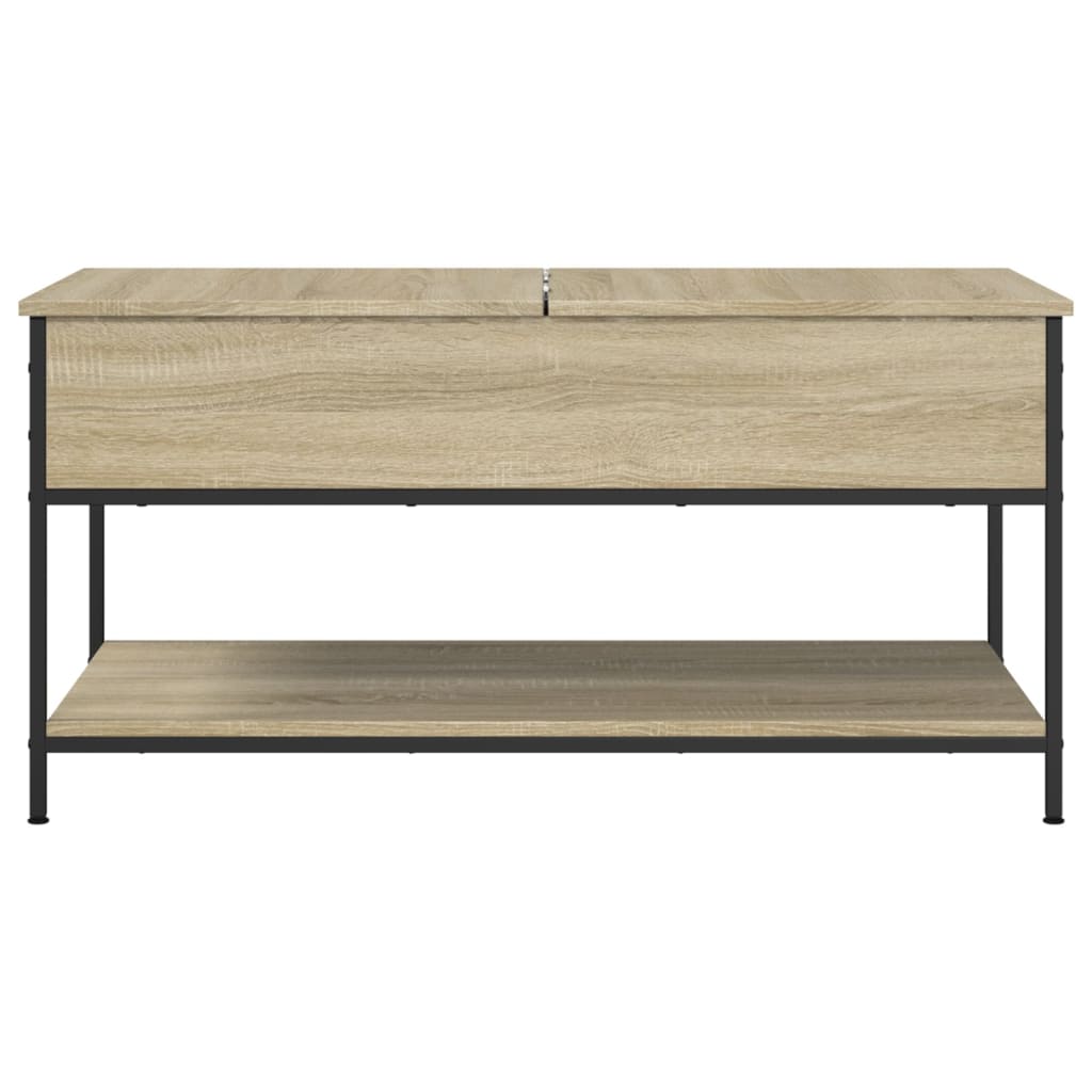Tavolino Salotto Rovere Sonoma 100x50x50 cm Multistrato Metallo | homemem39