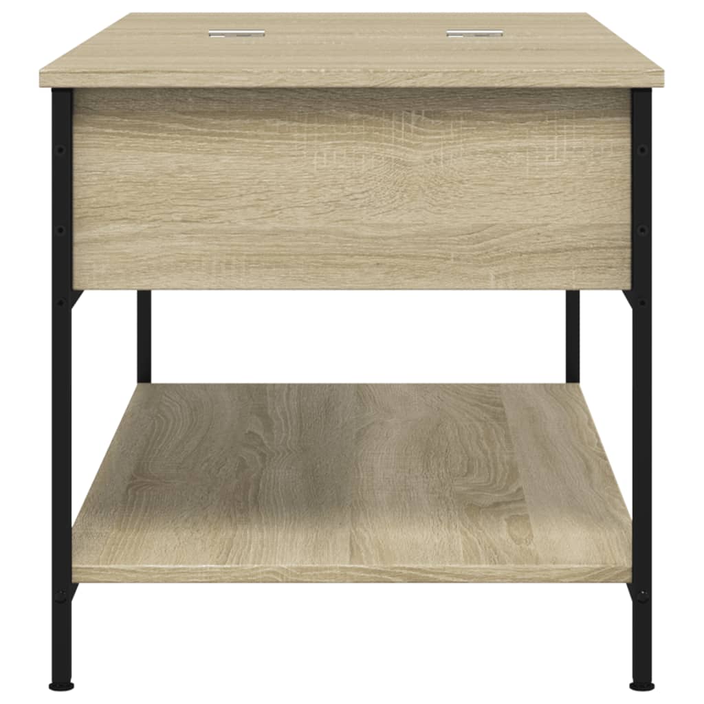Tavolino Salotto Rovere Sonoma 100x50x50 cm Multistrato Metallo | homemem39