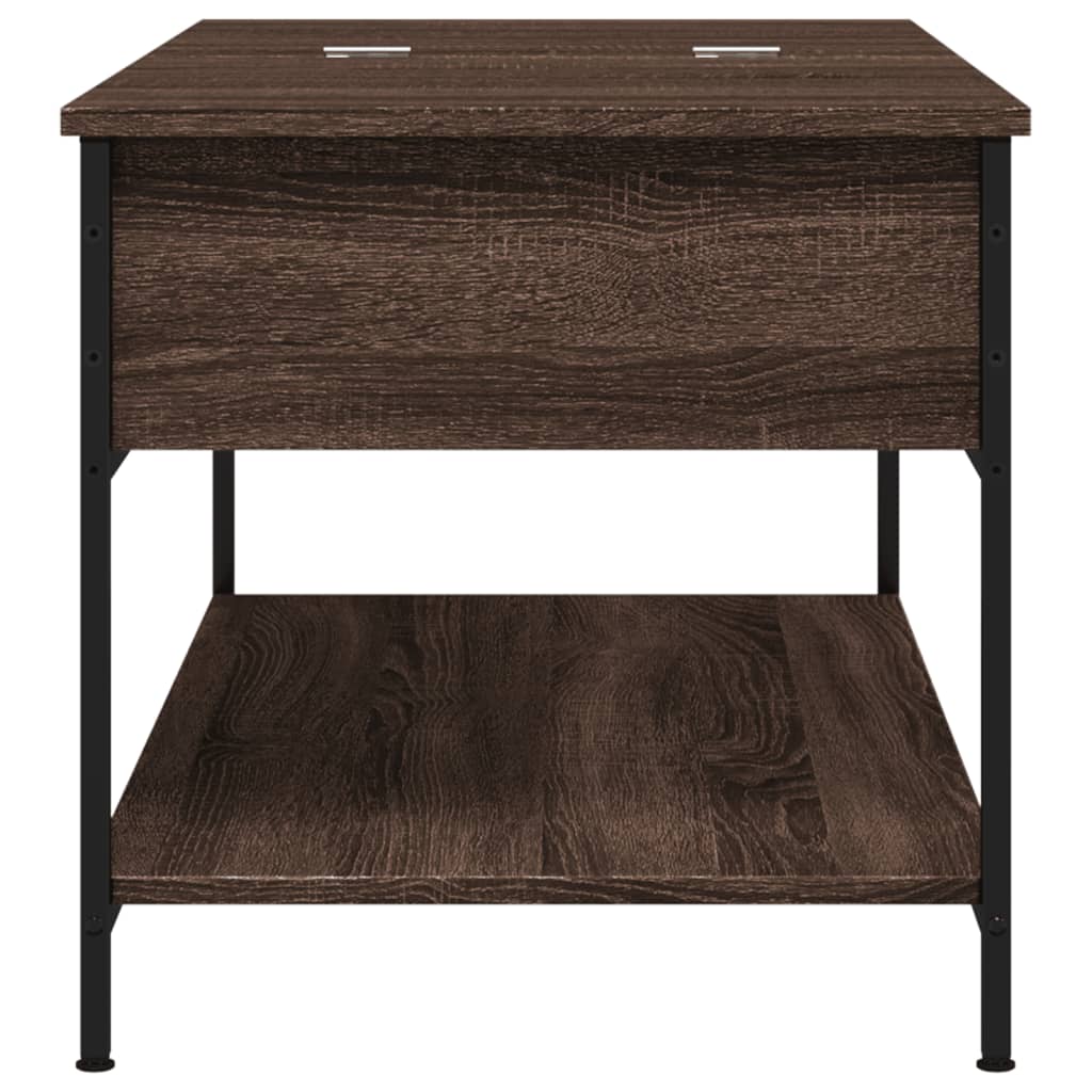 Tavolino Salotto Rovere Marrone 100x50x50cm Multistrato Metallo | homemem39