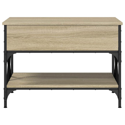 Tavolino Salotto Rovere Sonoma 70x50x50 cm Multistrato Metallo | homemem39