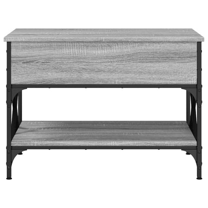 Tavolino Salotto Grigio Sonoma 70x50x50 cm Multistrato Metallo | homemem39