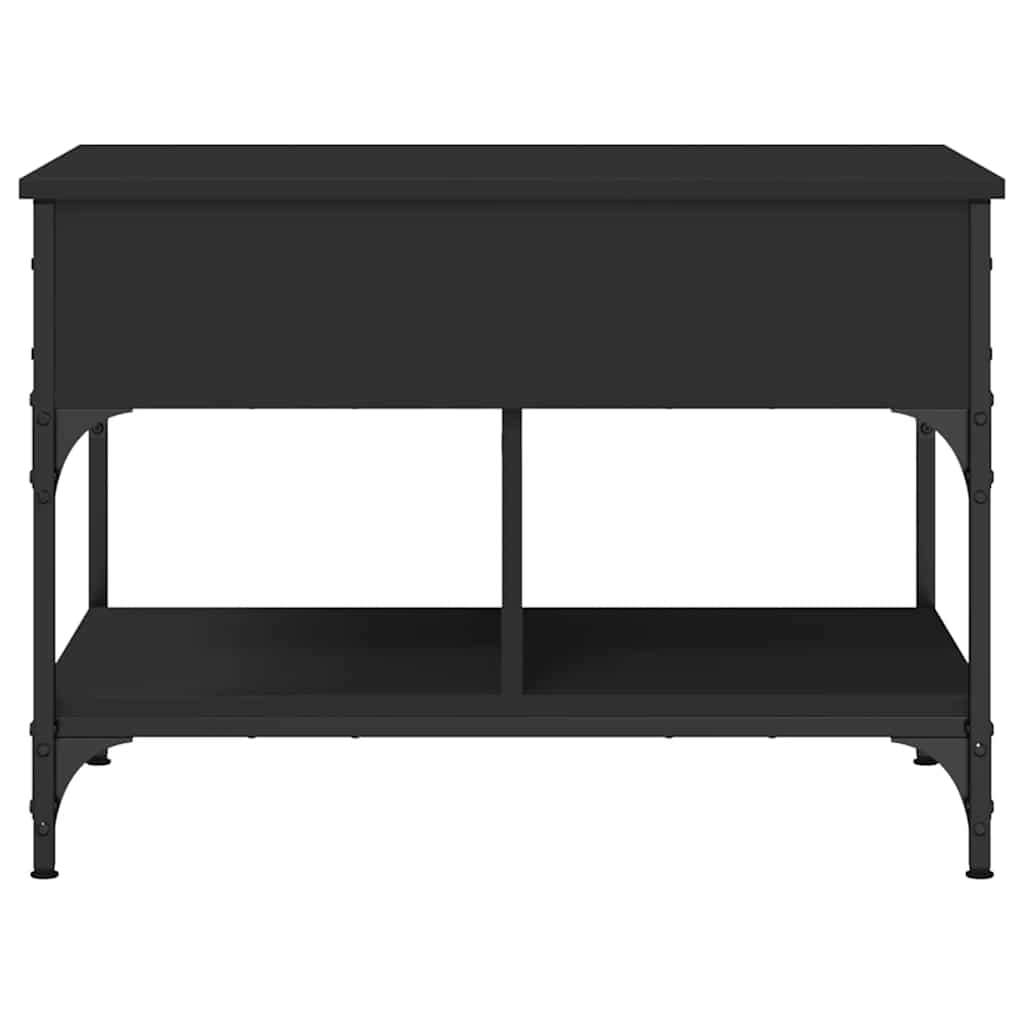 Tavolino da Salotto Nero 70x50x50cm Legno Multistrato Metallo | homemem39