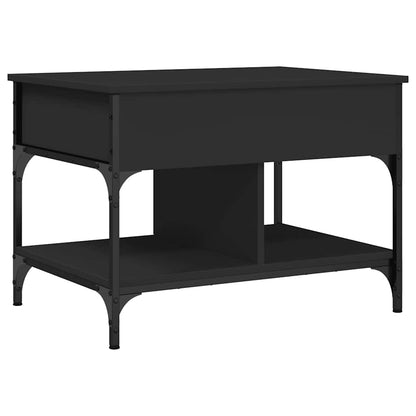 Tavolino da Salotto Nero 70x50x50cm Legno Multistrato Metallo | homemem39