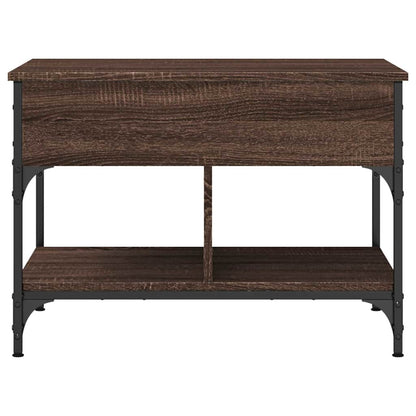 Tavolino Salotto Rovere Marrone 70x50x50cm Multistrato Metallo | homemem39