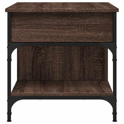 Tavolino Salotto Rovere Marrone 70x50x50cm Multistrato Metallo | homemem39