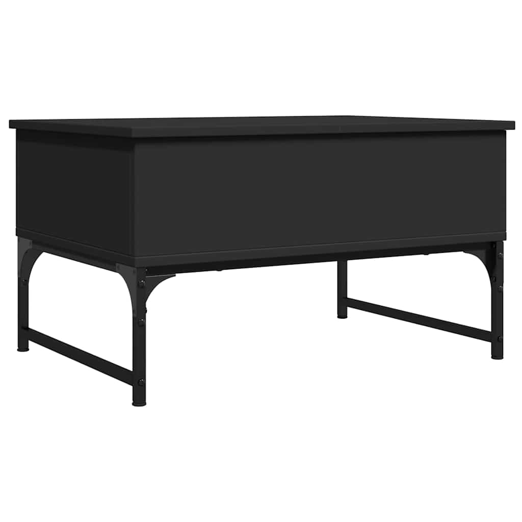 Tavolino da Salotto Nero 70x50x40 cm Legno Multistrato Metallo | homemem39