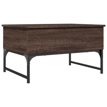 Tavolino Salotto Rovere Marrone 70x50x40cm Multistrato Metallo | homemem39
