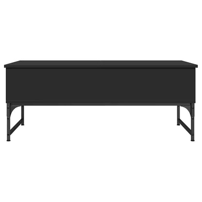 Tavolino Salotto Nero 100x50x40 cm Legno Multistrato e Metallo | homemem39