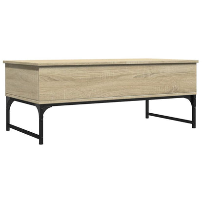 Tavolino Salotto Rovere Sonoma 100x50x40cm Multistrato Metallo | homemem39