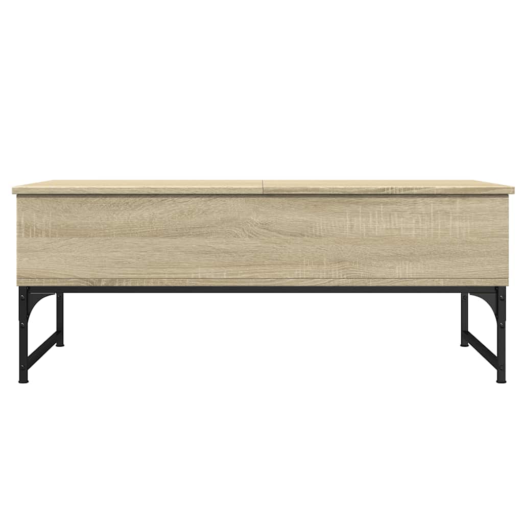 Tavolino Salotto Rovere Sonoma 100x50x40cm Multistrato Metallo | homemem39