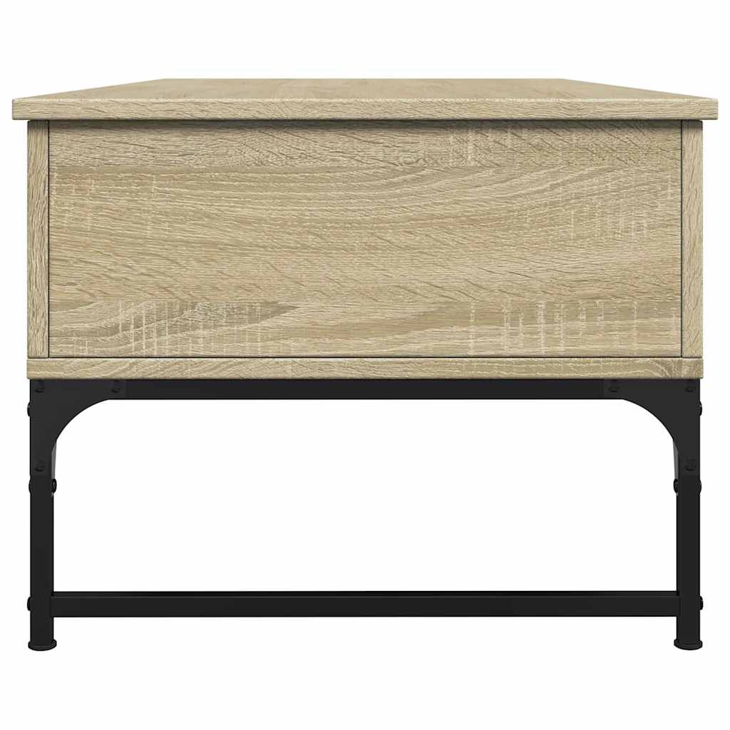Tavolino Salotto Rovere Sonoma 100x50x40cm Multistrato Metallo