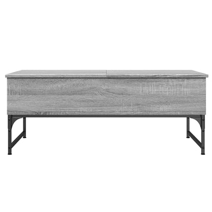 Tavolino Salotto Grigio Sonoma 100x50x40cm Multistrato Metallo | homemem39