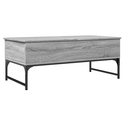 Tavolino Salotto Grigio Sonoma 100x50x40cm Multistrato Metallo | homemem39