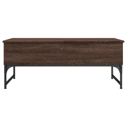 Tavolino Salotto Rovere Marrone 100x50x40cm Multistrato Metallo | homemem39