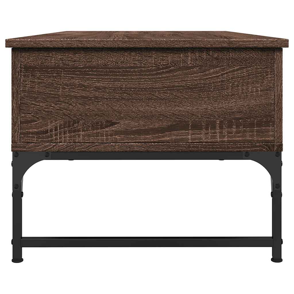 Tavolino Salotto Rovere Marrone 100x50x40cm Multistrato Metallo | homemem39