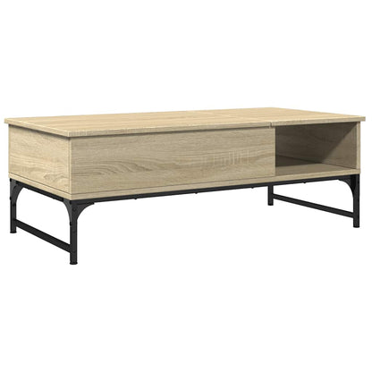 Tavolino Salotto Rovere Sonoma 100x50x35 cm Multistrato Metallo | homemem39