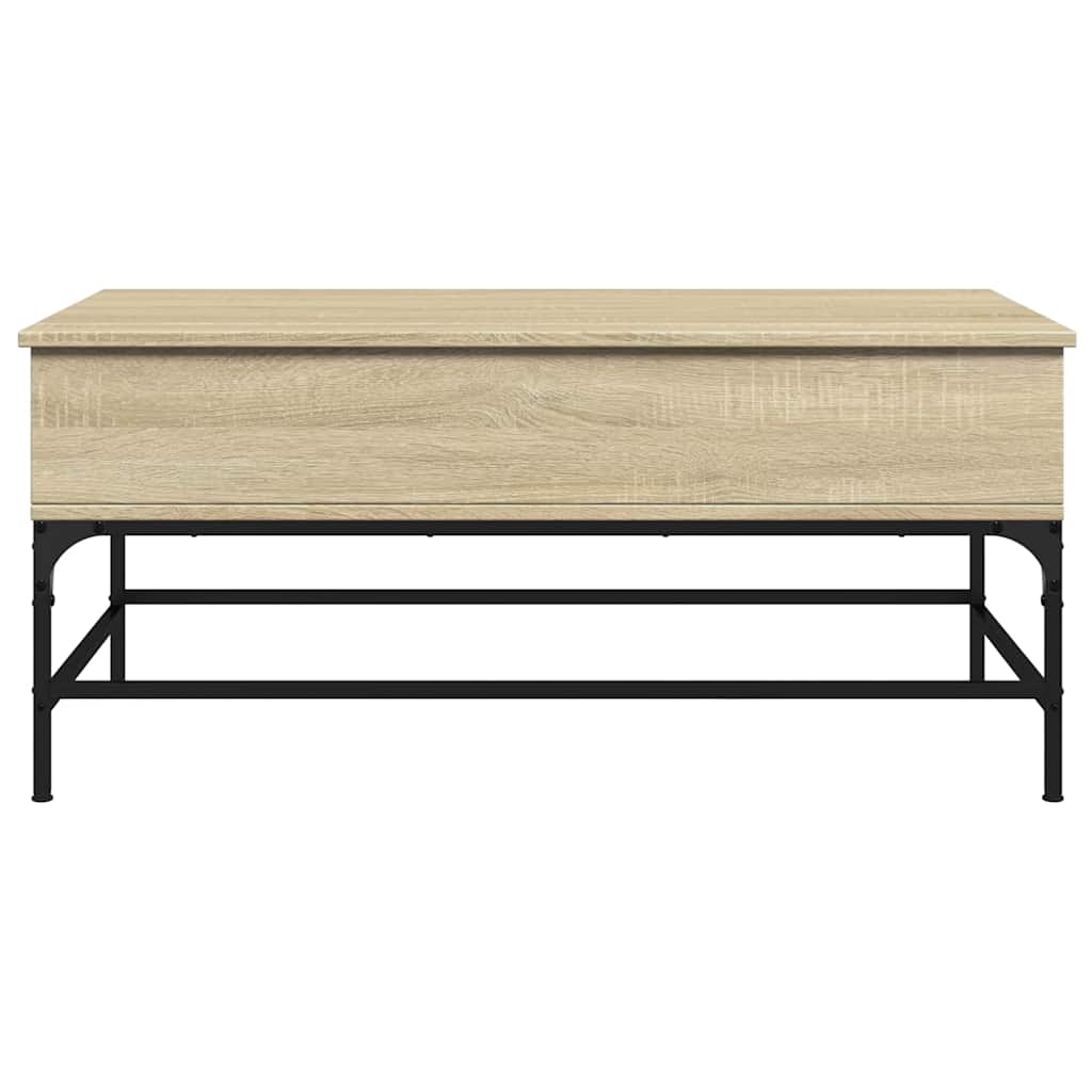 Tavolino Rovere Sonoma 100x50x45 cm Legno Multistrato e Metallo | homemem39
