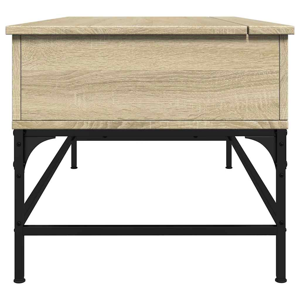 Tavolino Rovere Sonoma 100x50x45 cm Legno Multistrato e Metallo | homemem39
