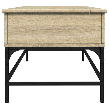Tavolino Rovere Sonoma 100x50x45 cm Legno Multistrato e Metallo | homemem39