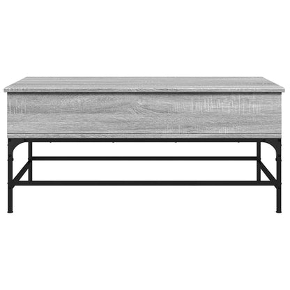 Tavolino Grigio Sonoma 100x50x45 cm Legno Multistrato e Metallo | homemem39
