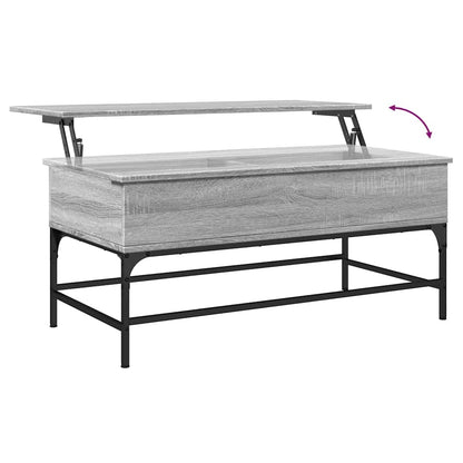 Tavolino Grigio Sonoma 100x50x45 cm Legno Multistrato e Metallo | homemem39