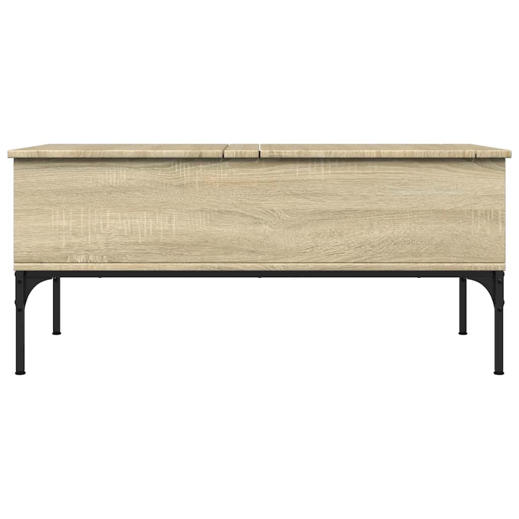 Tavolino Rovere Sonoma 100x50x45 cm Legno Multistrato e Metallo | homemem39