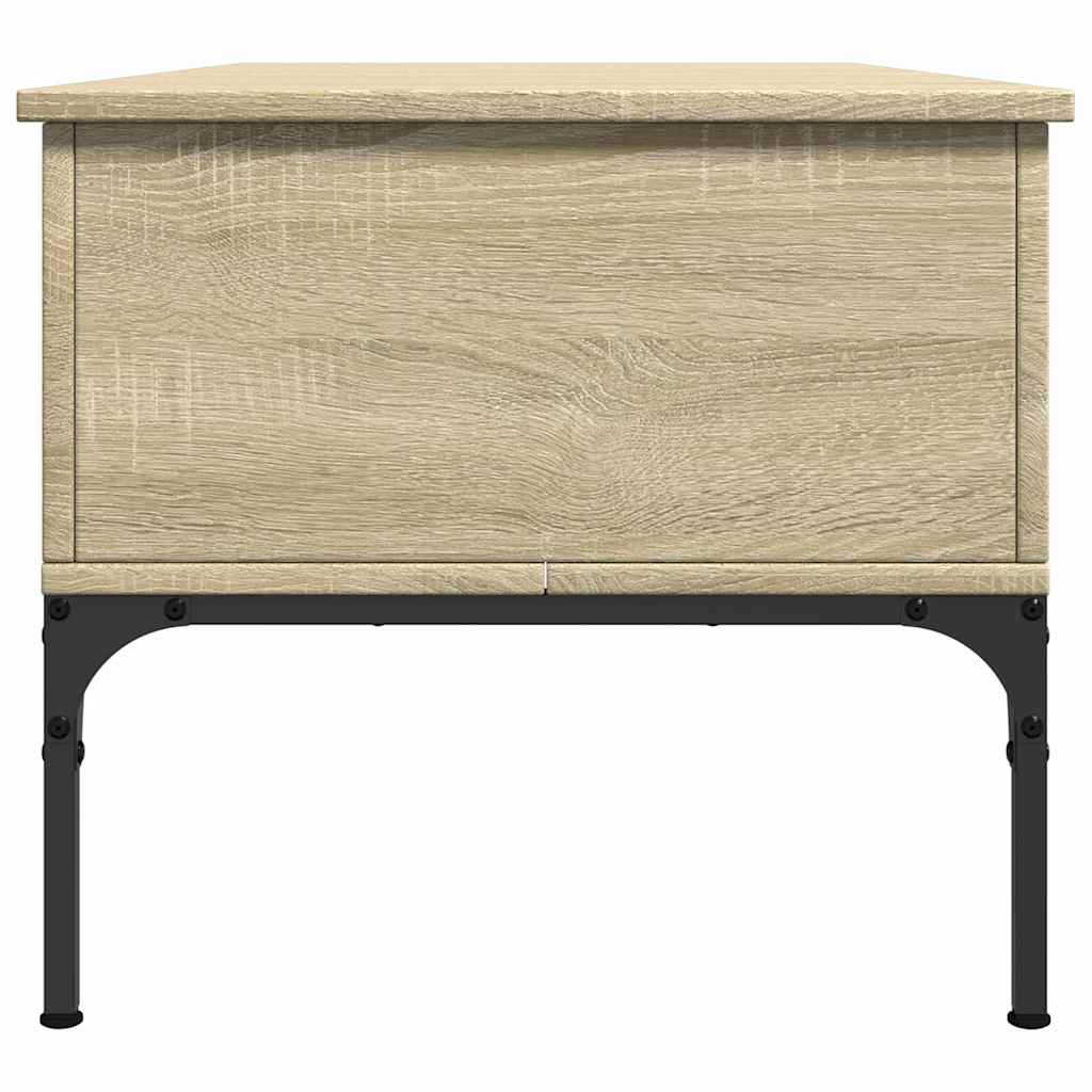 Tavolino Rovere Sonoma 100x50x45 cm Legno Multistrato e Metallo | homemem39
