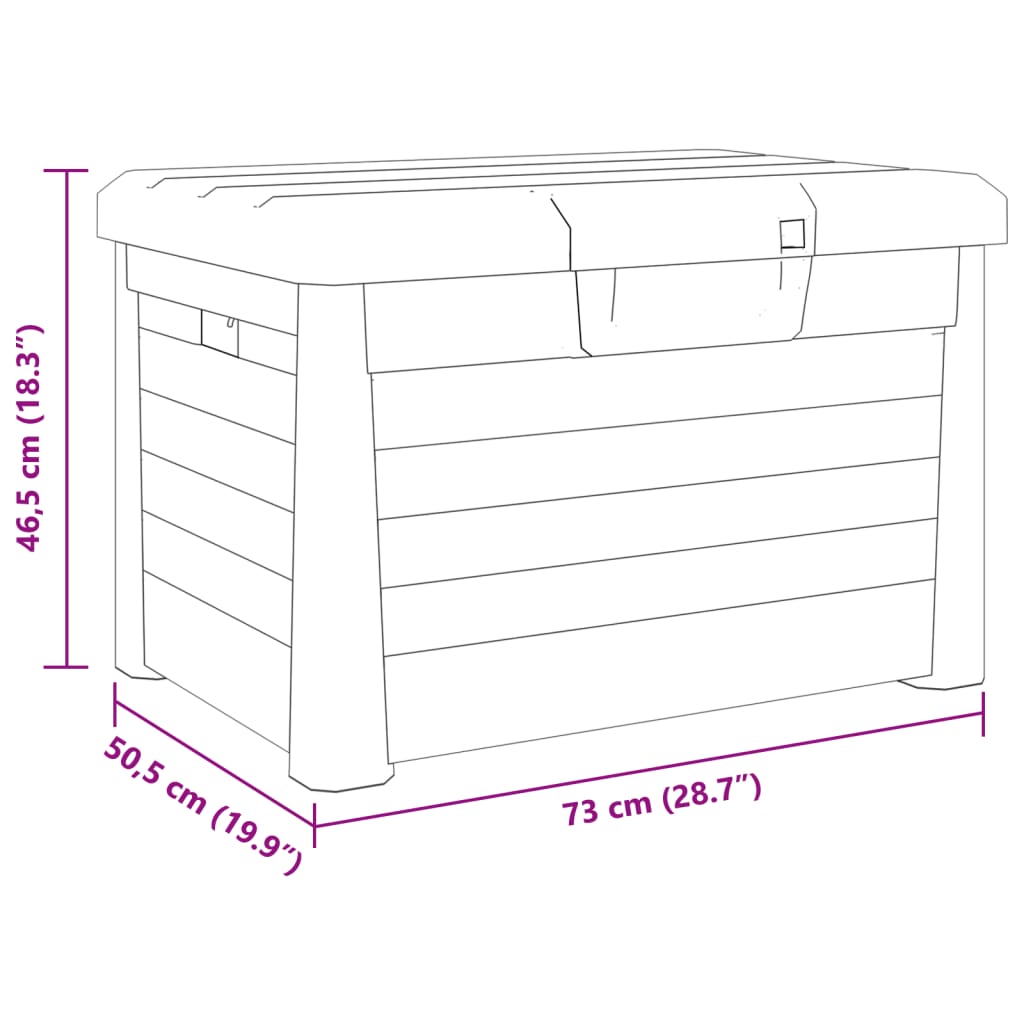 Contenitore Cuscini Antracite 73x50,5x46,5 cm in Polipropilene