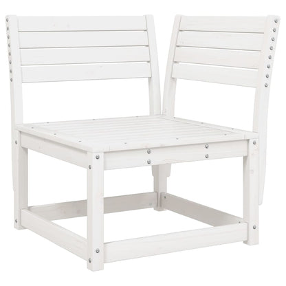 Set Salotto da Giardino 4 pz Bianco in Legno Massello di Pino