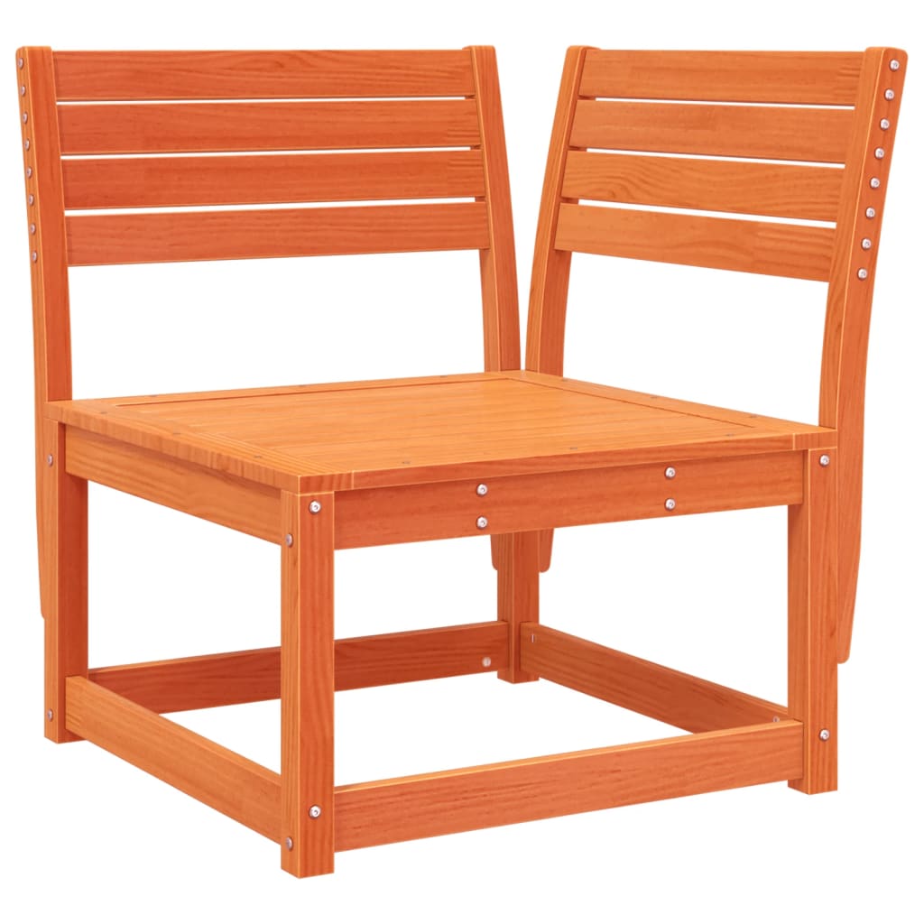 Set Salotto da Giardino 4 pz Marrone Cera Legno Massello Pino | homemem39
