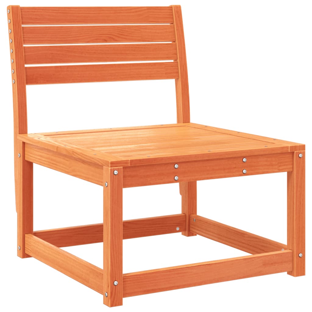 Set Salotto da Giardino 4 pz Marrone Cera Legno Massello Pino | homemem39