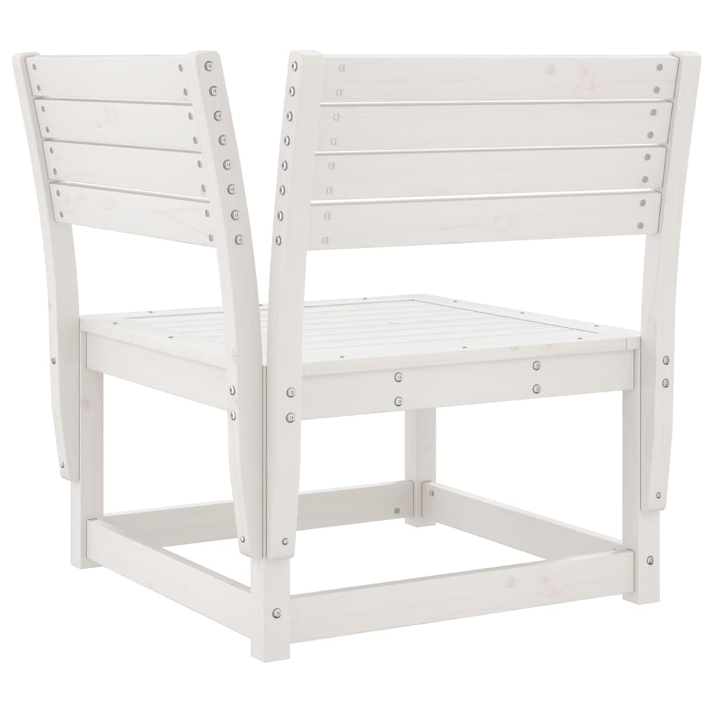 Set Salotto da Giardino 5 pz Bianco in Legno Massello di Pino - homemem39