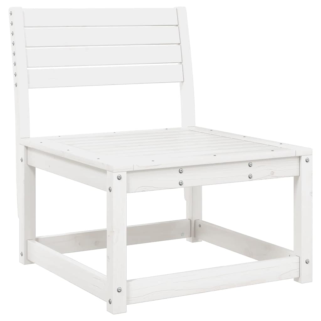 Set Salotto da Giardino 5 pz Bianco in Legno Massello di Pino | homemem39