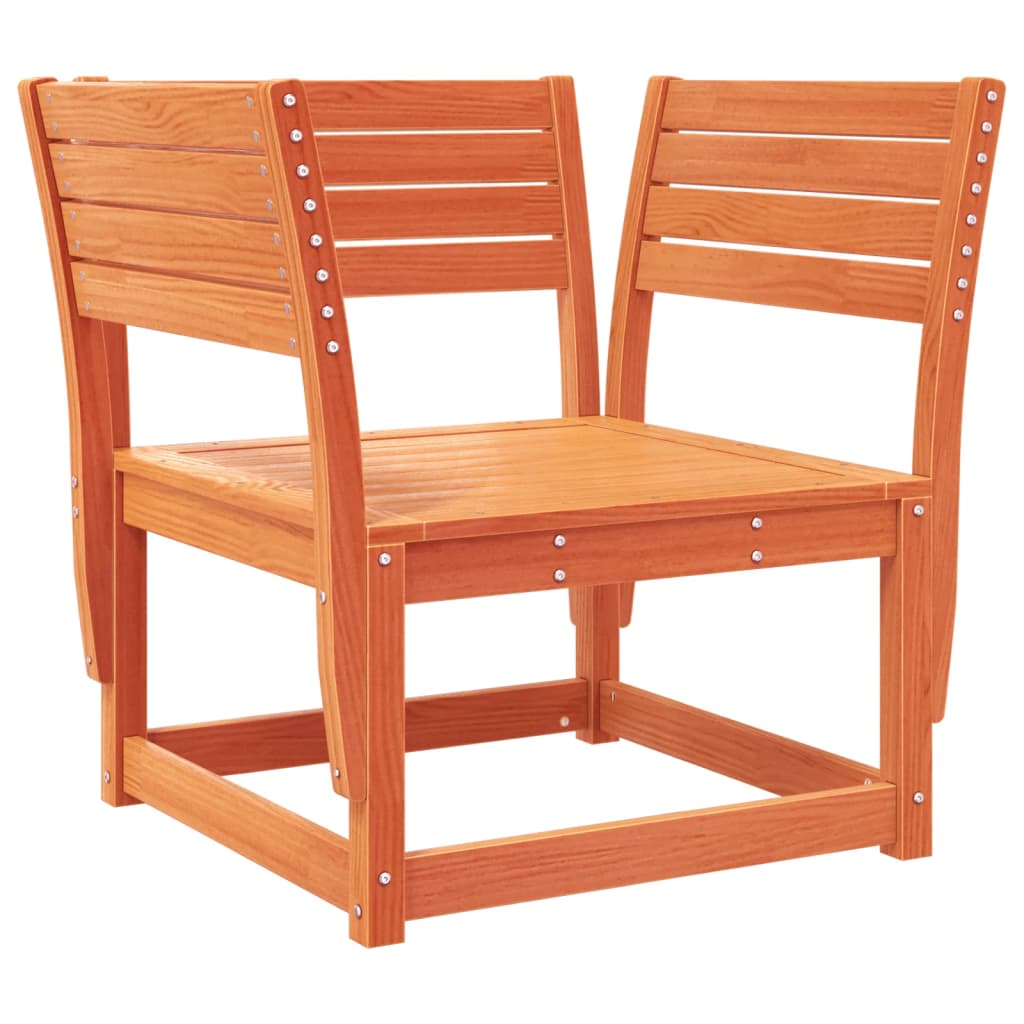 Set Salotto da Giardino 5 pz Marrone Cera Legno Massello Pino | homemem39